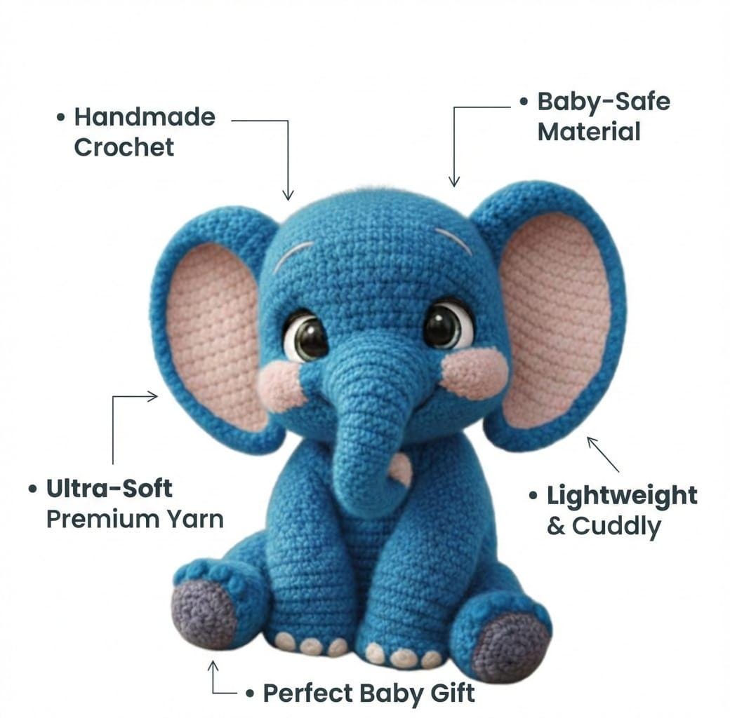 Crochet Elephant Pattern | Amigurumi Toy Tutorial (PDF Download) - Etsy