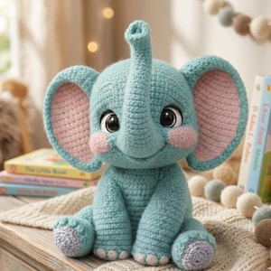 Virkat elefantmönster | Amigurumi-leksakshandledning (PDF-nedladdning)