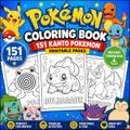 Gen 1 Pokemon Coloring Book Printable PDF | 151 Kanto Pokemon Coloring Pages | Pikachu Eevee Coloring Sheets | Kids Toddler Activity Book | product logo