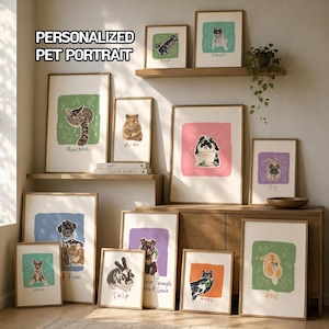 Custom Pet Portrait | Hand-Drawn Dog Cat Mom Keepsake Memorial gift(Digital File) image 6