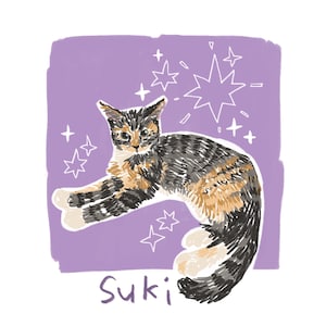 Custom Pet Portrait | Hand-Drawn Dog Cat Mom Keepsake Memorial gift(Digital File) image 19