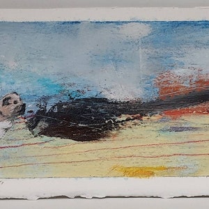 Oil painting on paper of pug at McDonald&#39;s