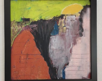 Framed Oil painting of original abstract art