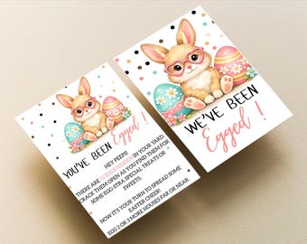 Editable You’ve Been Egged Easter Egg Hunt Game, Neighborhood Egg Hunt Activity, Neighbor Surprise Printable, Fun Easter Card