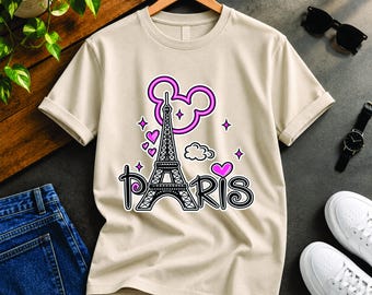 Disneyland Paris Vacation Shirt Design PNG, Eiffel Tower Shirt Design, Family Trip PNG, France Travel Shirt, Retro Paris Sublimation