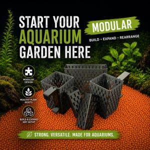 AquaNode Starter-Set, modulares Aquarium-Pflanzgefäß-Set für Aquarien