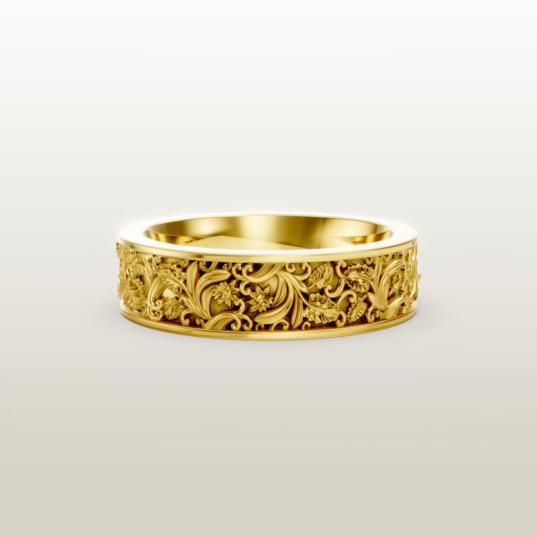 Phoenix Rising Ring Gold Phoenix Ring, Detailed Gold Vermeil Bird Wedding Band, Rising From ...