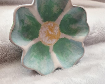 Earths Bloom! Hand painted ceramic jewlery dish| table decor