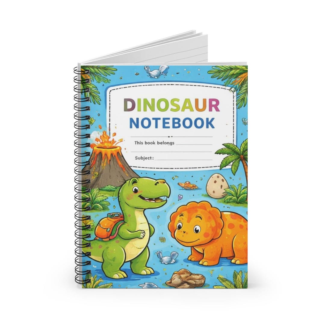 Dinosaur Spiral Notebook - Etsy