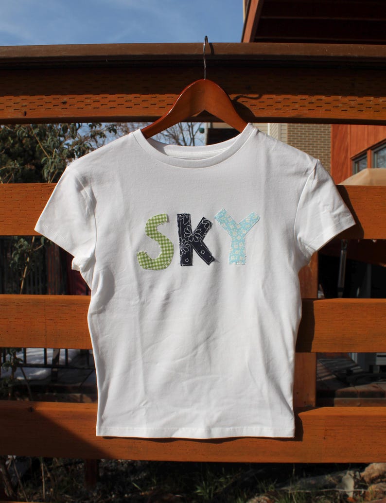 Custom Name Patchwork Tee image 4