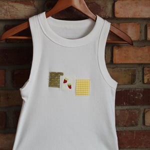 Strawberry Patches Patchwork Tank, Yellow Gingham