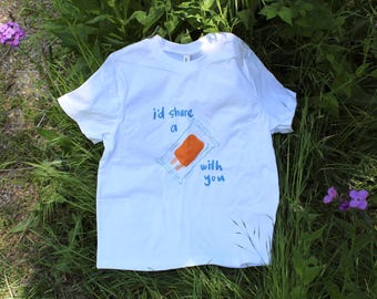 Camiseta gráfica ilustrada original, Popsicle