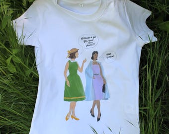 Camiseta original con estampado gráfico ilustrado, estilo años 50.