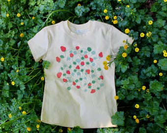 Camiseta gráfica ilustrada original, Fresas