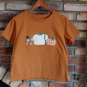 Herfstpompoen patch patchwork T-shirt