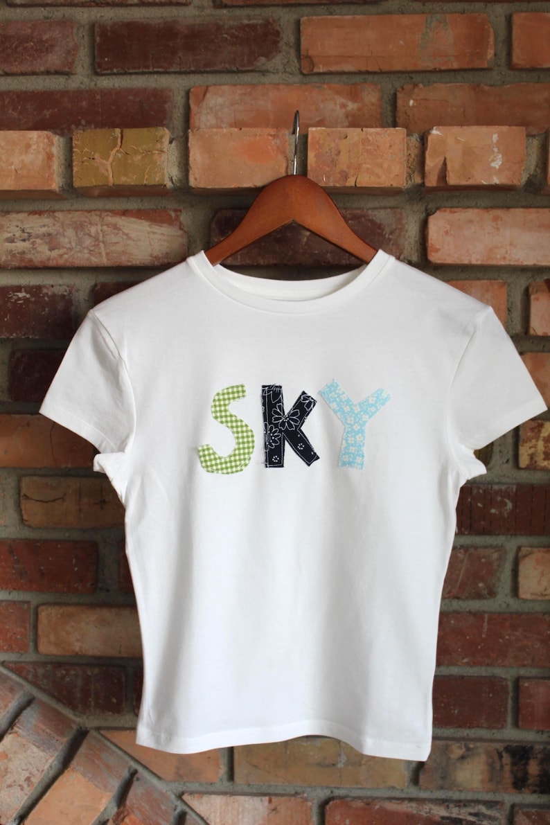 Custom Name Patchwork Tee image 1