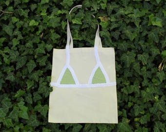 Bikini Top Patchwork Tote Bag