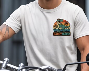 Funny T-Rex Dad Fathers Day Tee, Daddysaurus Shirt, Dinosaur Dad Gift, Daddy Saurus Men T-Shirt