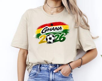 Ghana Football T-Shirt, International Soccer 2026 Shirt