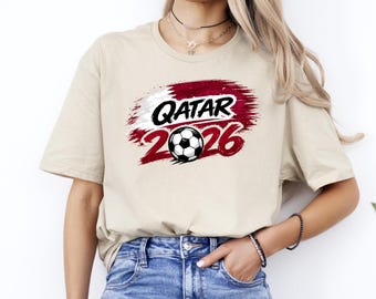 Qatar Football T-Shirt, International Soccer 2026 Shirt
