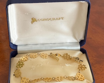 Vintage Corocraft bracelet from the 1950s in original corocraft signed box