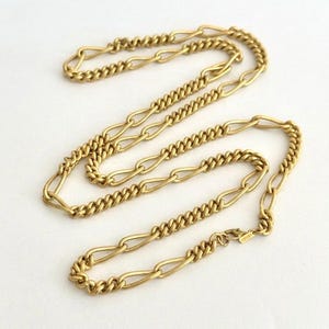Vintage 1980er Jahre Monet Kettenglied 82 cm vergoldet Halskette - Statement Schmuck