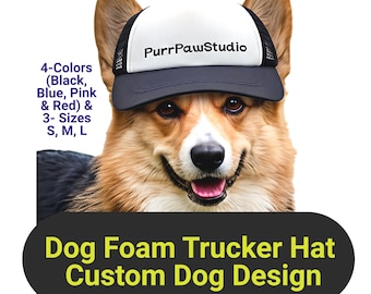 Dog Foam Trucker Hat  Custom pet trucker hat Dog Lovers Gift Idea Pet Owners Accessory Hat for Dog Mama Personalized Dog Hat Unique Pet Gift
