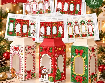 Christmas Lantern Printable Craft, Kids Christmas Activity, DIY Paper Lantern Template, Coloring Craft, Holiday Decor, Instant Download