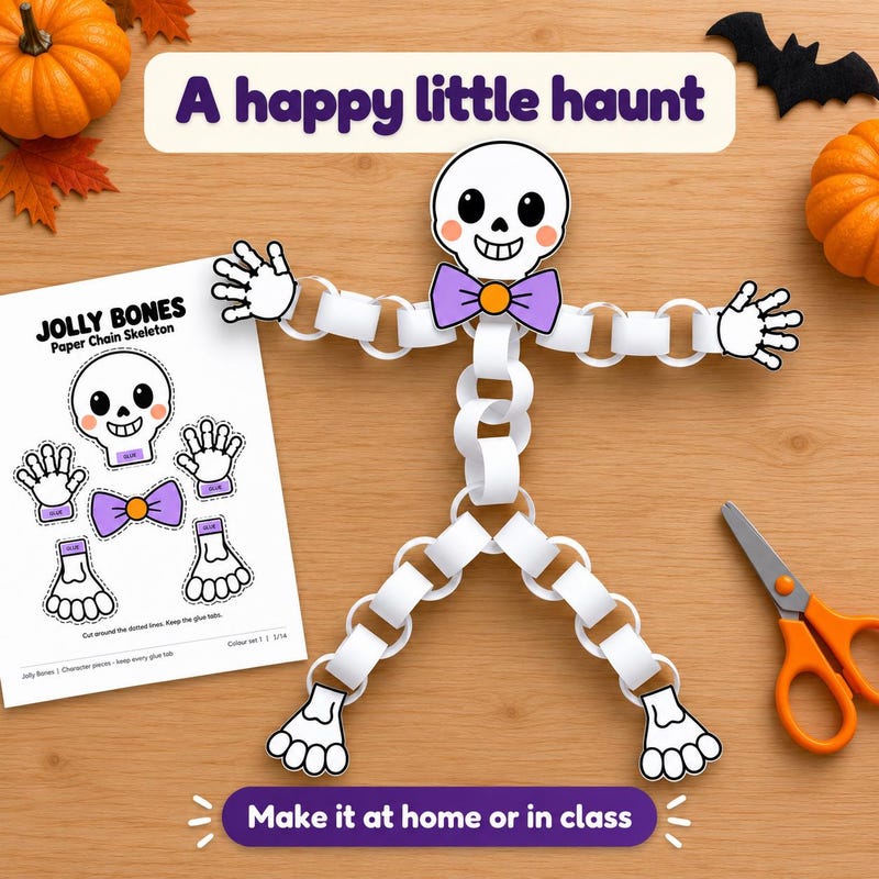 Skeleton Project Printable Skeletons Art Project - Etsy