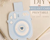 Printable Pull-Out Photo Card ,Interactive Slider Greeting, DIY Polaroid Card, Personalized Photo Card (PDF Download)