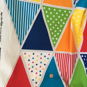 Bunting Fabric Panel DIY Bright Colorful Fun 44 Wide image 8