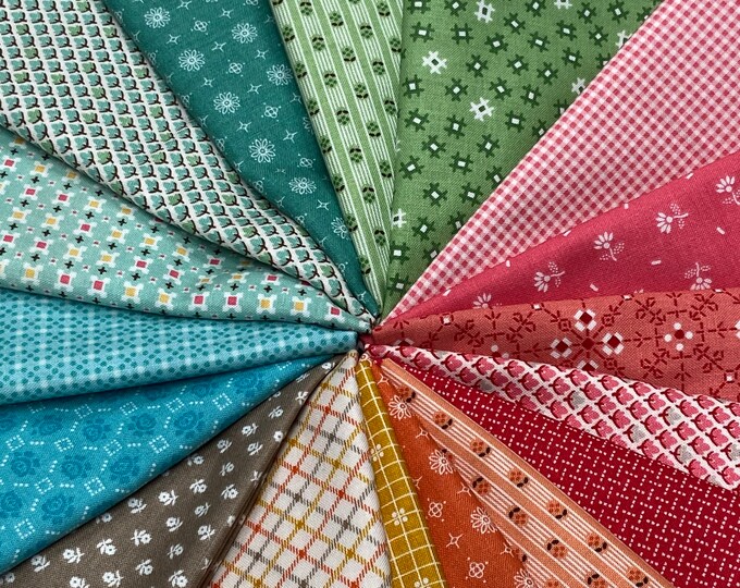 Riley Blake Cotton Fat Quarter Half Yard 17 Piece Fabric Bundle Bee in ...