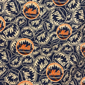 New York Mets Baseball Fabric Cotton