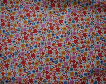 Smocking - Makower Cotton Flower Print Fabric