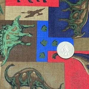 Jurassic Dinosaur Cotton Fabric Full Yard