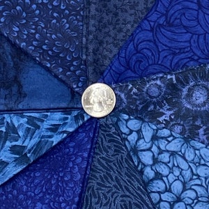 Blue Navy 9 Cotton Fabric Bundle Fat Quarter Half Yard and Yard Selection Quilting Sewing Assortment