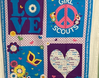 Girl Scout Riley Blake Fabric Quilt Panel - 100% Cotton