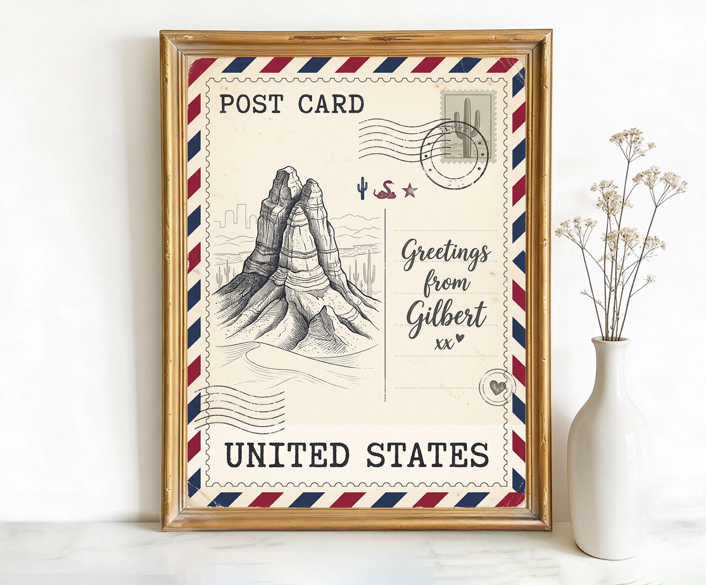 Gilbert Postcard - Etsy