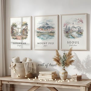 Mount Fuji Japan Mount Fuji Art, Canvas or Poster, Ink Wash Decor, Living Room Bedroom Study Wall Art, Blue Grey White image 13