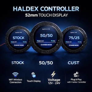 Haldex Controller Display 52mm Round Gauge | AWD Control Screen | Motorsport Tuning Audi S3 Golf 4 TT
