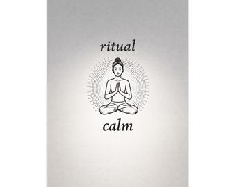 Póster de arte mural de mindfulness / Meditación relajante y ritual zen para decoración del hogar