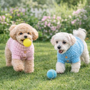 CROCHET PATTERN, Spotty Dog Sweater Crochet Pattern, Puppy Jumper Pattern, Crochet Pet Sweater, Dog Coat Crochet Pattern Digital Download