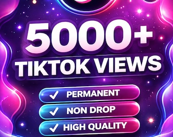 Plus de 5 000 vues sur TikTok | Visionnages vidéo rapides et réels | Service promotionnel | Augmenter la portée