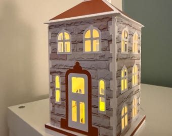 Tea light lantern house