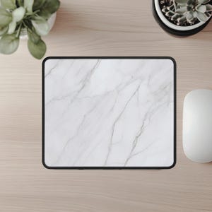 Ivory Stone Mouse Pad | Desk Accessory | Minimal Marble Workspace | Neutral Office Decor | Gift for Her