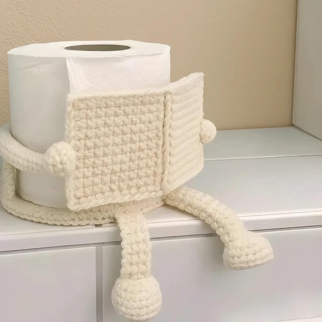 35 Funny Crochet Patterns to Add a Playful Twist to Your Next Project 25 Crochet Toilet Paper Holder Pattern: Funny Bathroom