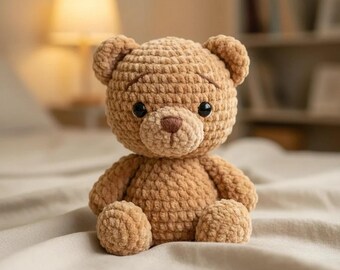 Crochet Teddy Bear Pattern – Beginner Amigurumi Plush (PDF Download, US Terms)