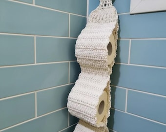 Crochet 3 Roll Toilet Paper Holder Hanging Pattern