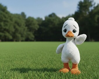 Plush Duck Crochet Pattern | Modern Amigurumi Farm Animal | PDF Toy Pattern