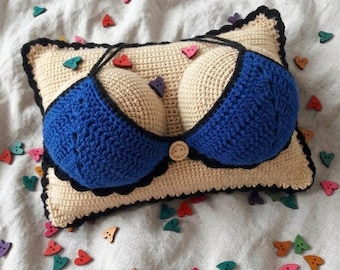 Boobie Pillow Crochet Pattern | Funny Breast Pillow, Adult Humor (PDF Download)
